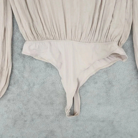 Free People Intimately Womens Long Sleeve Bodysuit In Blush size S  18PT - Picture 6 of 8